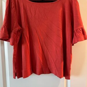 Ann Taylor Blouse with Ruffled Sleeves